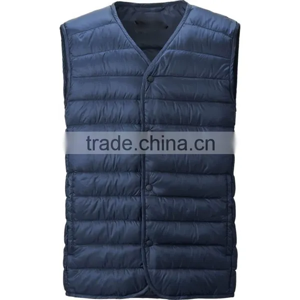 Winter Down Vest Wholesale Men Polyester Vest for Winter Custom