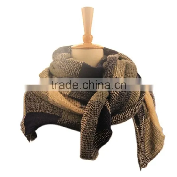 Imitation Cashmere Multi Checked Tartan Plaid Scarf photo-2