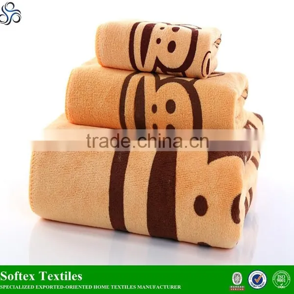 China Manufacturer Lovely Cartoon Design 27*54 Inch Microfiber Towel Bath photo-2