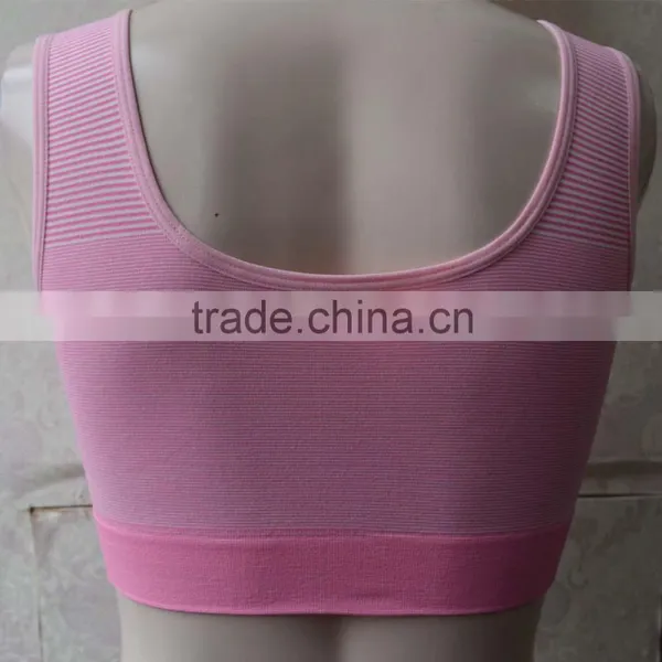 Ladies Orignal One PIece Plus Size Yogawear Seamless Compresssion Stripes Crossfit Sports Bra photo-2