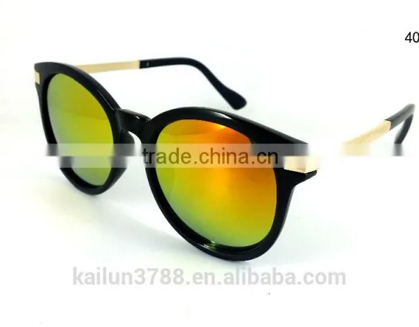 Square With Metal Half Frame Mirror Lens Glasses photo-4
