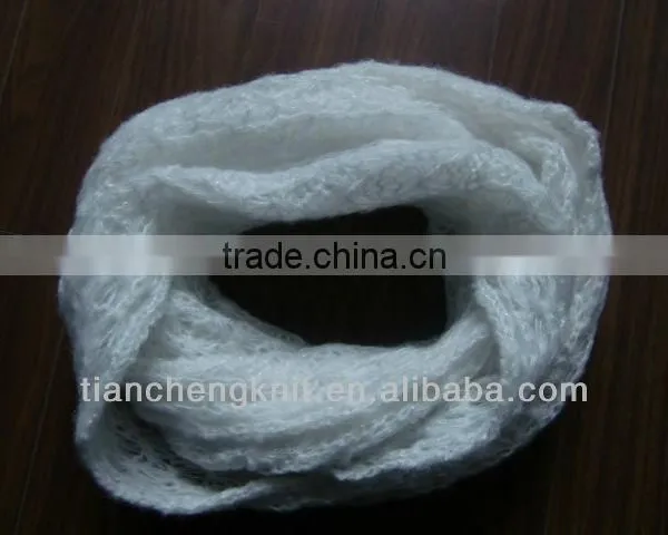 Pure White 100%acrylic Fashion Snood