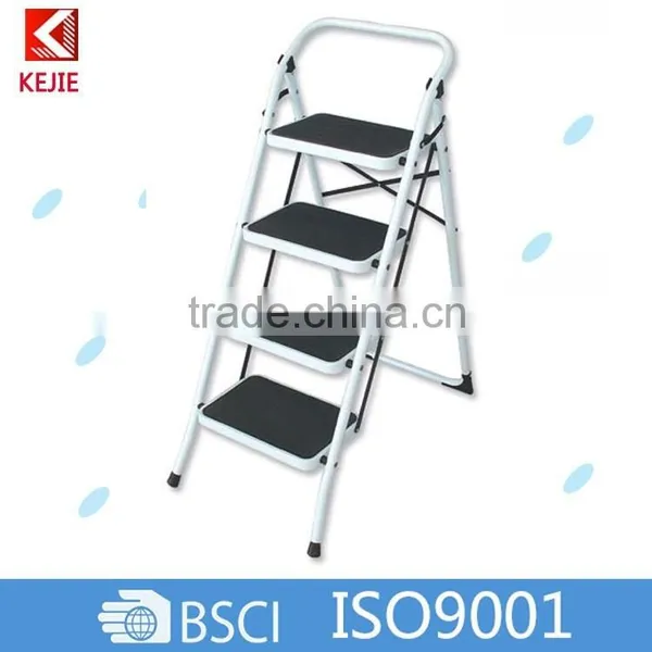 Factory Metal Library Furniture Book Shelf Ladder 4 Tier