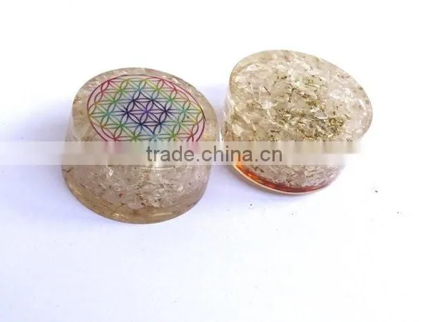 Crystal Quartz Chakra Flower Of Life Orgonite Energy Tower Buster photo-4