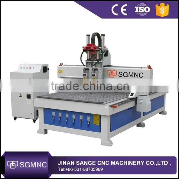 Cabinet Door Cutting Carving Machine Two Spindle Wood Cnc Router photo-2