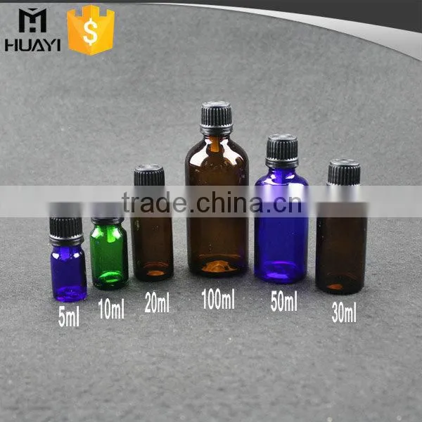 5ml 10ml 15ml 20ml 30ml 50ml 100ml Child Proof Dropper Plastic Aluminium Cap Amber Essential Oil Glass Bottle Most Popular photo-5