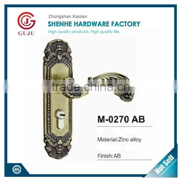 External Pull Handle Main Door Lock Entry Set Cylinder Lock photo-4