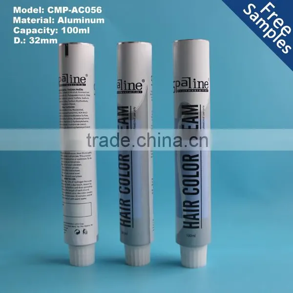 100ml Aluminium Hair Color Cream Cosmetic Tube