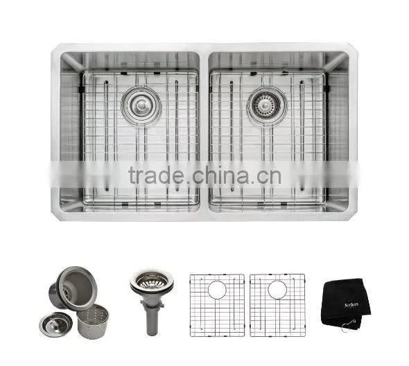 Kitchen Accessories Stainless Steel Cheap Undermount Double Handmade Italian Kitchen Sink photo-2