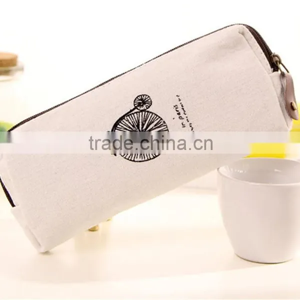 Fashion Retro Canvas Pencil Pen Case Cosmetic Makeup Coin Pouch photo-6