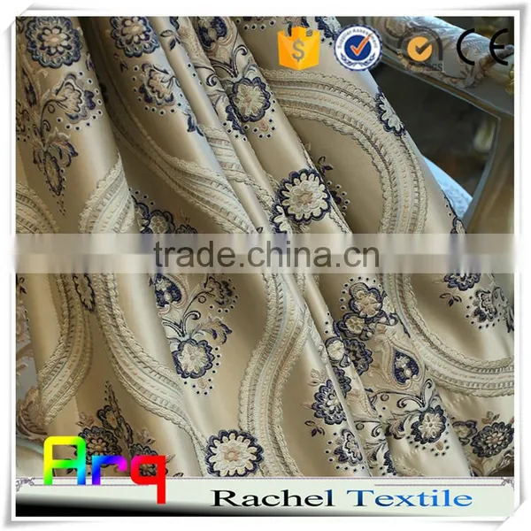 Luxury Curtain Fabric Villa Using Floral Pattern Design Arabic Jacquard Curtain Style photo-5