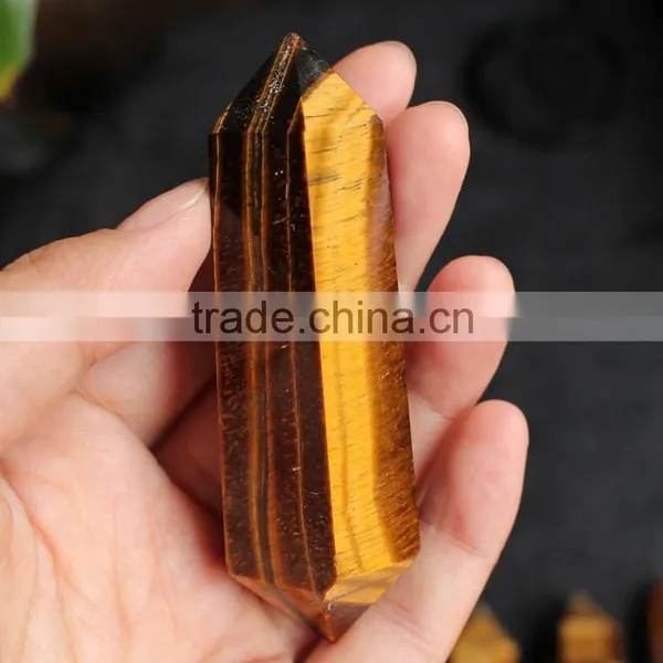 Natural Yellow Tiger Eye Crystals Healing Stones Point photo-2