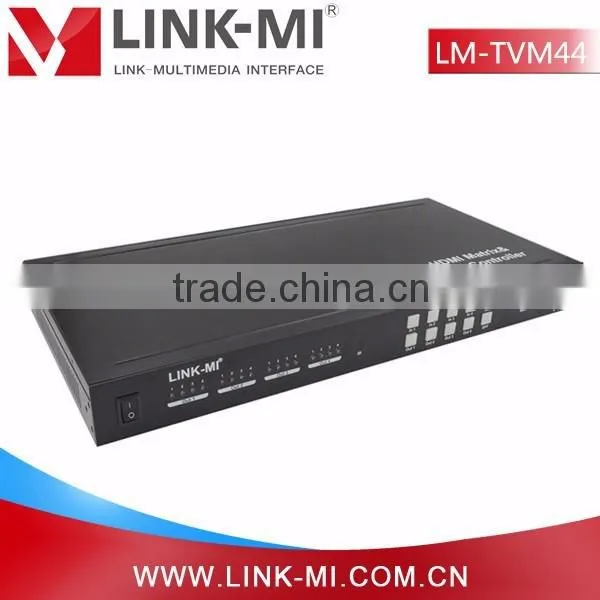 LINK-MI LM-TVM44 2x2Video Wall Controller &4in4out Hdmi Matrix 4x4 Seamless Switch HDMI Splitter3D With RS232 and IP Control photo-2