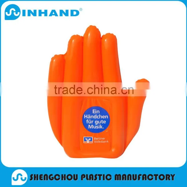2016Cheap Custom Colorful Promotional Pvc Plasticin Flatable Hand photo-4