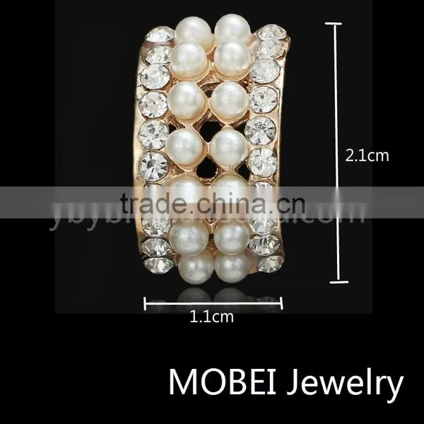 Pearl Material Korean Hair Accessories Diy Accessories Diamond Buckle Torus Faceplate Diy Alloy Accessories Wholesale-3 photo-2