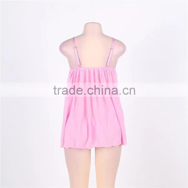 New Arrival Pink Color Sleeveless Open Girls Sexy Babydoll Women Sexy Lingerie photo-6