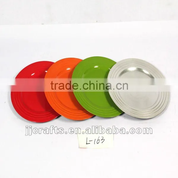 three ring and fancy plastic plates