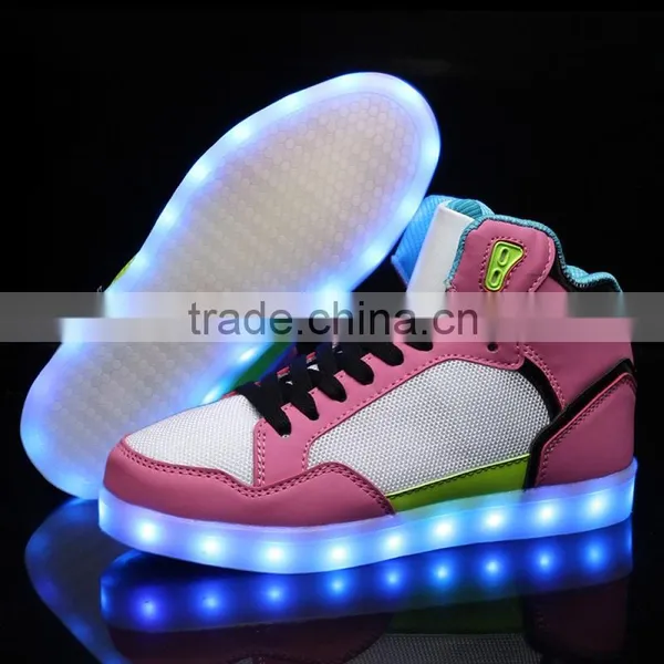 2016 The Latest High Neck Shoes For Men LED Light Up Shoes photo-6
