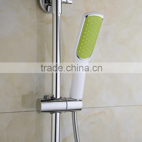 Colourful Baking Varnish Bath& Shower Rotate Faucet Set With ABS Plastic Rain Shower Head &hand Shower photo-3