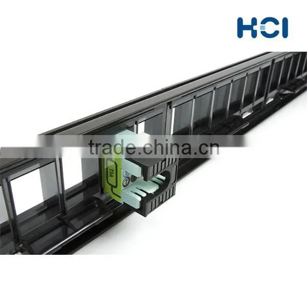 1U 24 Port Front Access Snap-in Patch Panel for A/V RCA BNC F Connector Insert photo-6