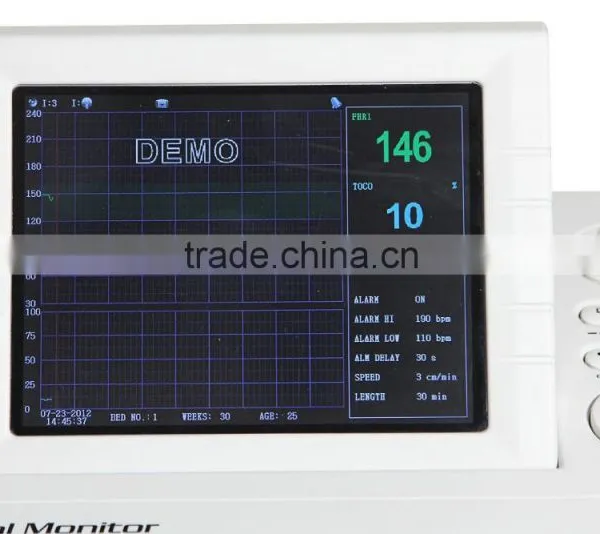 100% High Quality 8.4 Inch Fetal Monitor With TOCO/ultrasonic Transducer Fetal Mark for Pregnancy CE ISO Approved photo-5