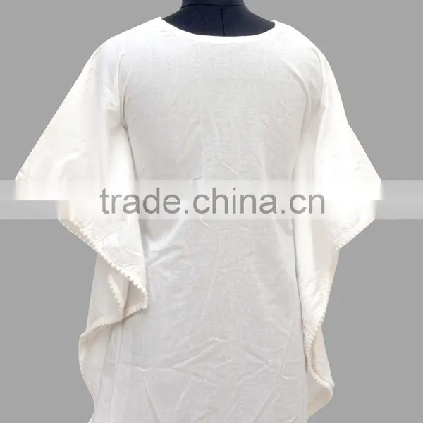 Embroidered Poncho of Cotton Fabric photo-2
