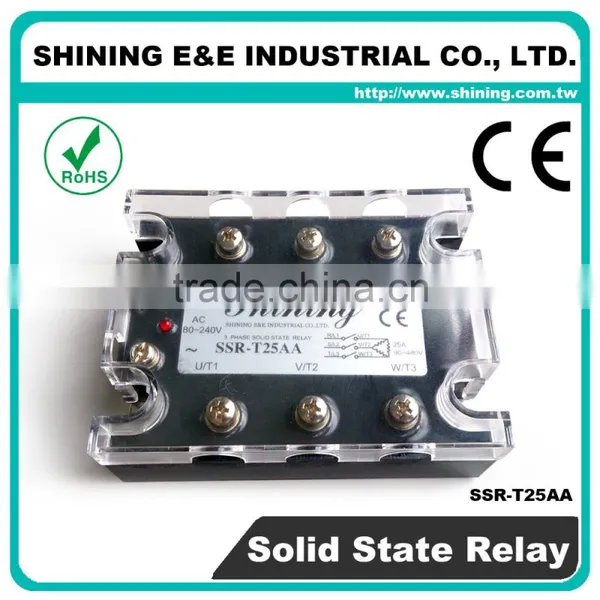 SSR-T25AA Three Phase Type AC to AC Industrial 25A AC Relay SSR photo-6
