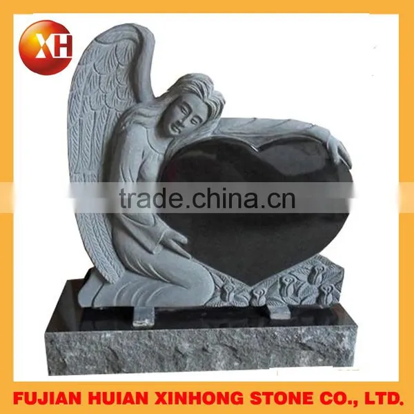 Cheap Upright Heart Headstone Design With Flower Holder photo-3