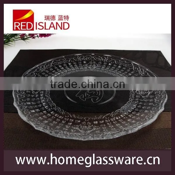 2016 Hotsale CLEAR PASTRY CAKE PLATE OR PLATTER SWEETS DESSERTS ROUND CLEAR CHINESE GLASS photo-4