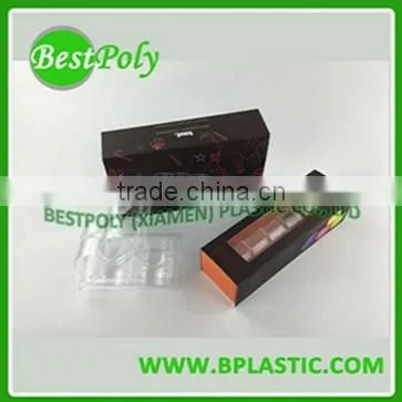 Window Macaron Paper Packaging With Insert Plastic Blister Tray photo-2