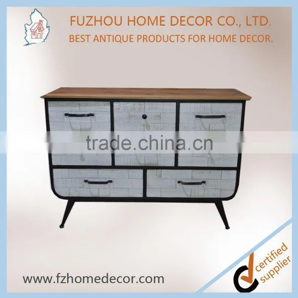 2017 Hot Sell Antique Wooden Cabinet With Metal Leg for Living Room photo-3