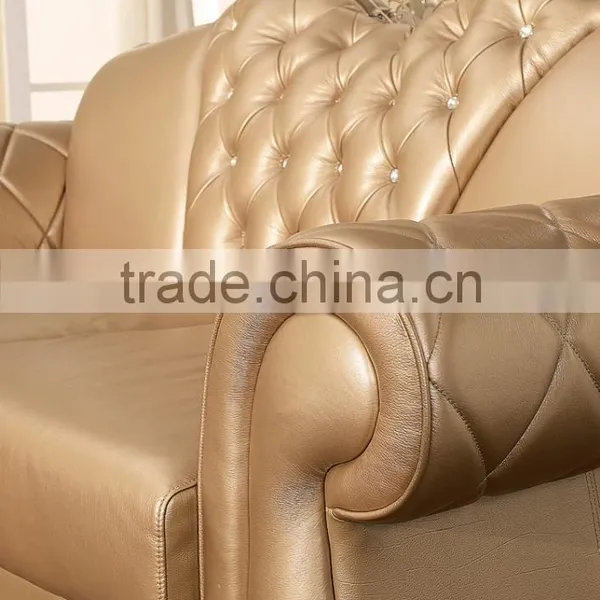 SF017 Master King Size Cow Leather Sofa With Stainless Steel Legs photo-4