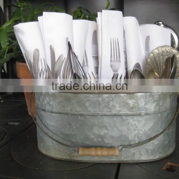 6 Grids Portable Metal Kitchen Storage Box/Utensil Caddy/Picnic Collector/Beer Bucket/House Keeper photo-2