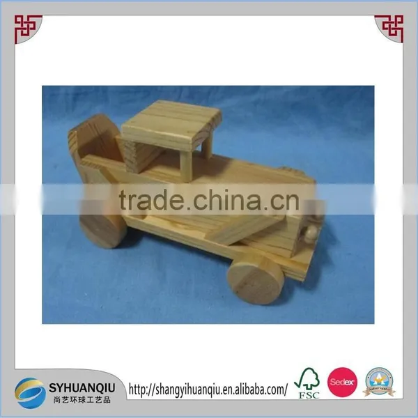 7" Wooden Model Car Retro Antique Truck Model Decoration BEST KIDS GIFT photo-3