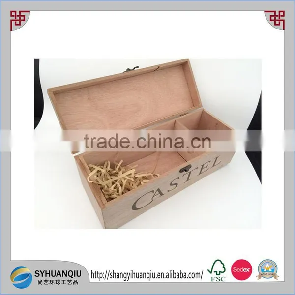 High Quality Custom Order Castel Oak Wooden Wine Box photo-3