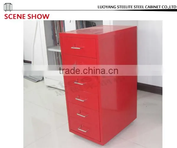 Kid Furniture Make in China 6 Metal Drawer Mobile Storage Cabinet Unit photo-4