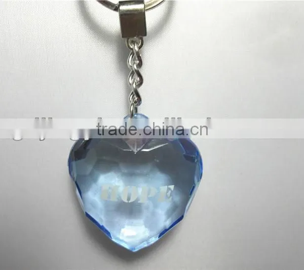 2015 China Different Color Acrylic Clear Hanging Decoration Transparency Heart With Key Ring photo-4