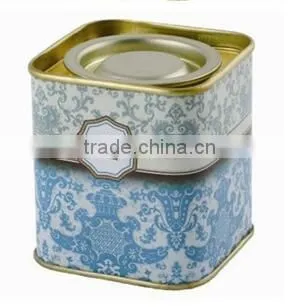Small Square Loose Tea Tin Box photo-2