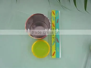 Round Cute Coin Bank Tin Case With Plastic Lid photo-2