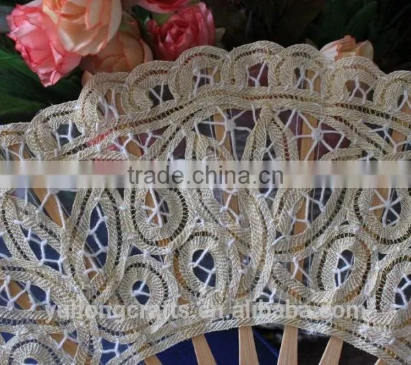 Beautiful Lace Bamboo Fan for Ladies photo-2