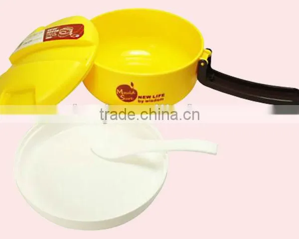 1.5L Round Shape Two Layers Plastic Food Lunch Box photo-4