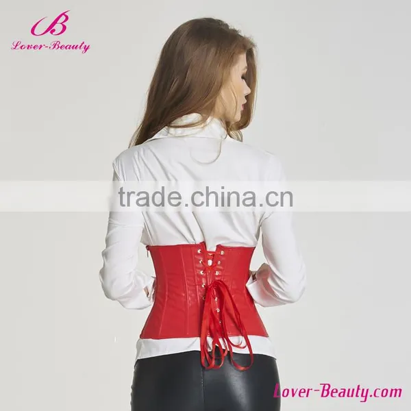 12 Plastic Boned Women Red Corset With 2 Rows Burn Fat Corset photo-3