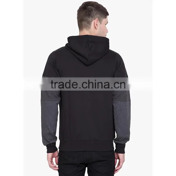 Customized Cheaper Black Men Terry Hoodies Pullover Hoodies photo-2