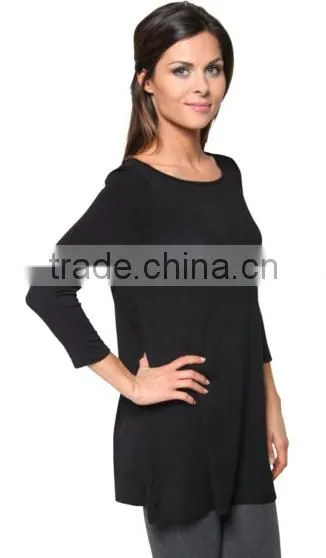 Online Shopping China Clothes Long Flowy Elbow Sleeve Jersey Tunic For Women photo-4