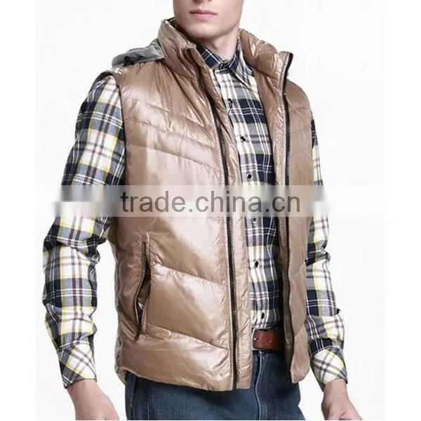 2015 Wholesale Man's Spring Thin Short Down Vest photo-2