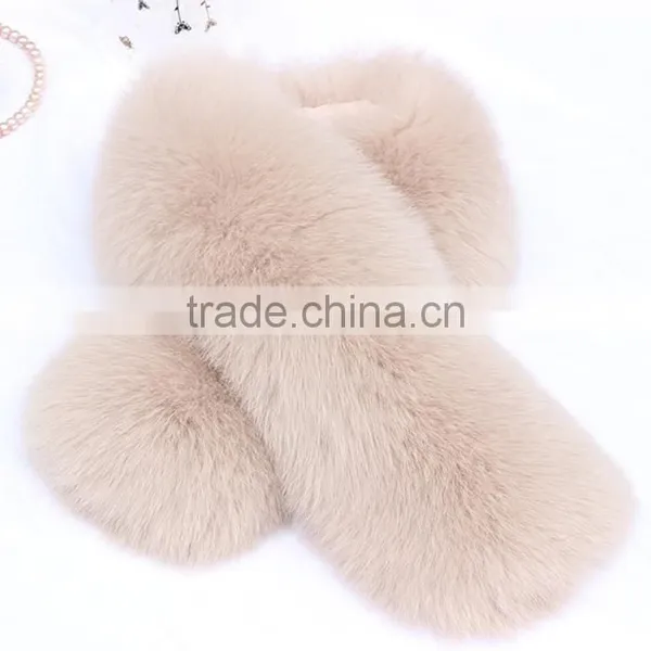 Myfur Light Grey Fox Fur Made Luxury Genuine Fox Fur Collar for Coat photo-2