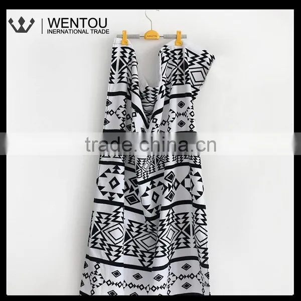 Unique Geometric Pattern Cotton Bath Towel photo-3