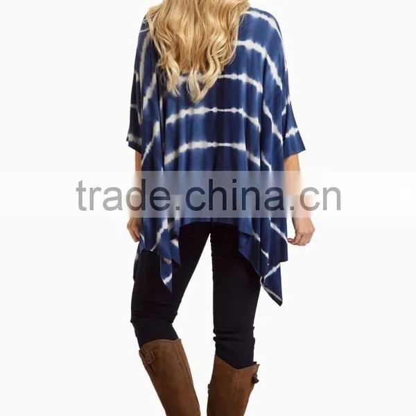 Latest Tye Dye Print Flowy Fit Maternity Clothes Wear Asymmetric Maternity Top photo-4
