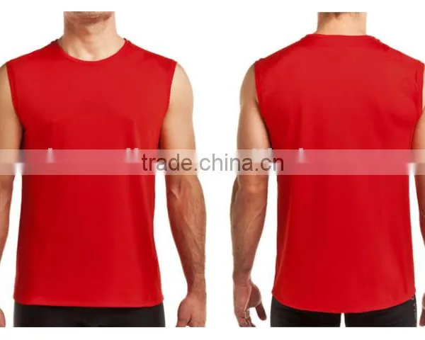 Custom Plain Dri-fit Sleeveless t Shirt for Trainning T13351 photo-2