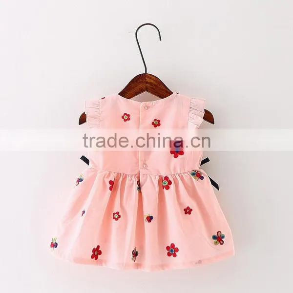 Wholesale Sweet Style Knitted Flower Pattern Baby Dress photo-2